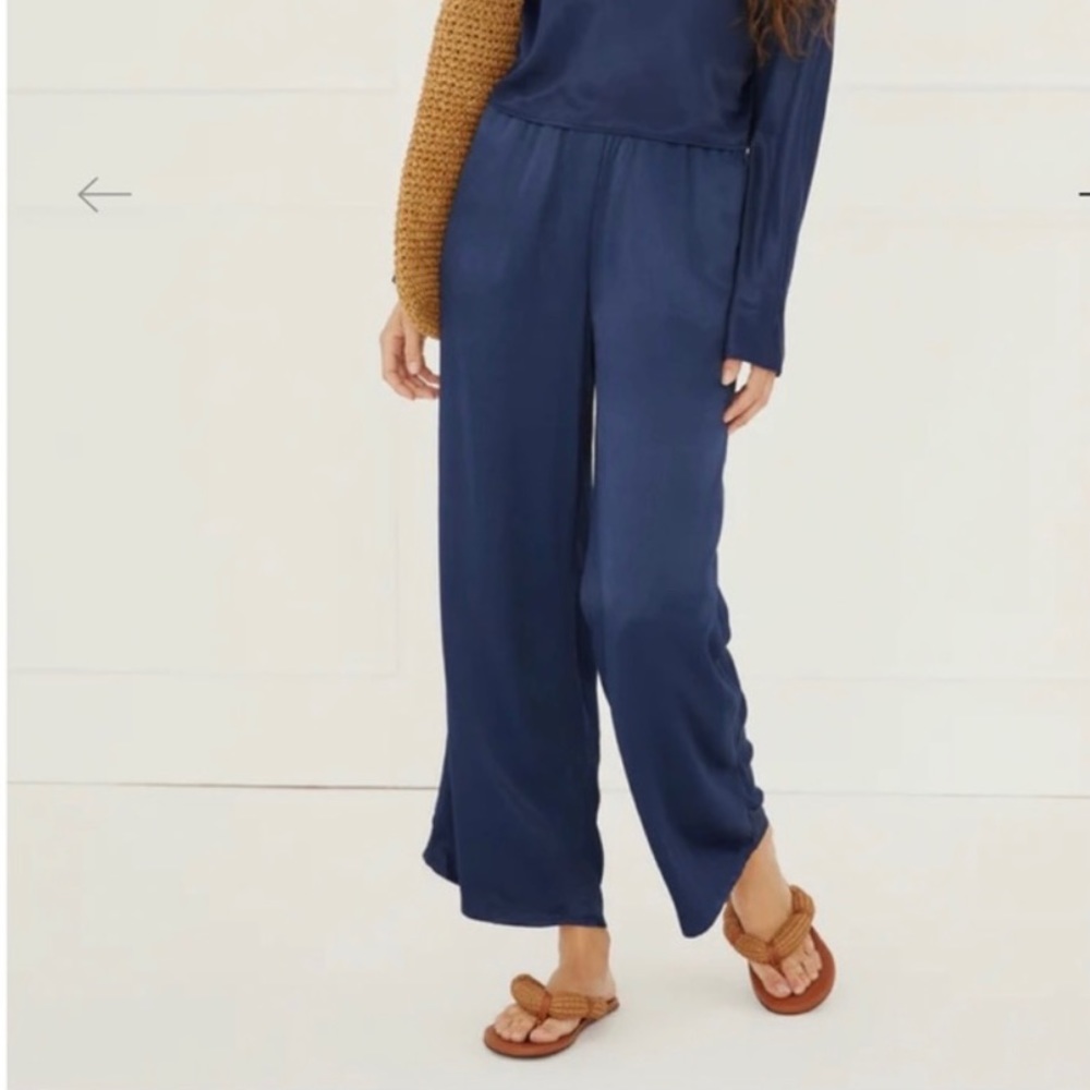 Something Navy - Silky Trousers